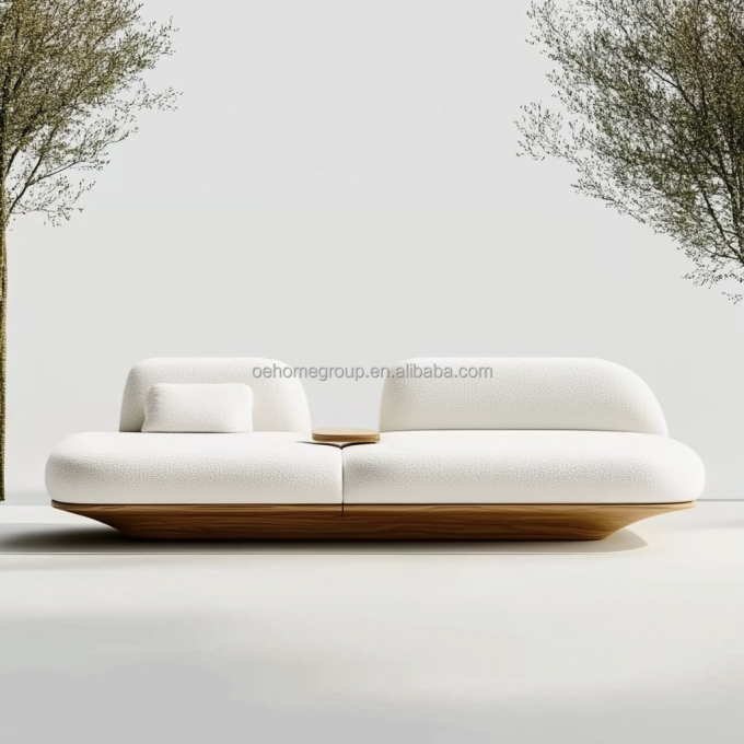 طراحی مدرن چوب گردو پایه 2 دراز کشنده مبل مجاور لوکس برای اتاق خواب هتل مبل و طراحی داخلی 5