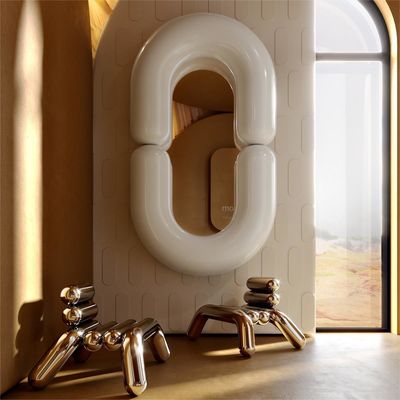 حمام بیضوی LED دیوار تمام طول آینه آویزان غرور آینه بلند