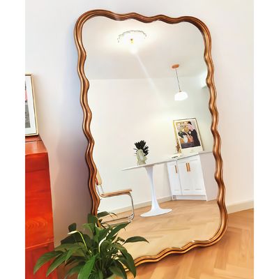 طول کف سفارشی آینه کف بزرگ قاب چوبی 71x32