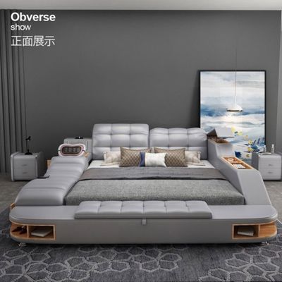 اتاق خواب لوکس چرم تخت خواب پوشه شده طراحی مدرن