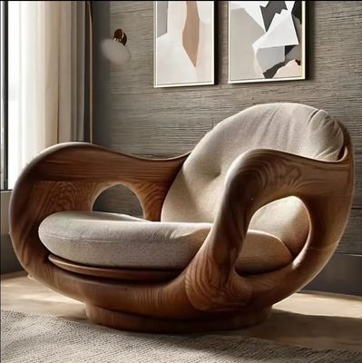 صندلی مبل تک نفره چوبی جامد به سبک ایتالیایی نوع 1 هتل، طراحی خلاقانه کابین درجه یک قابل تبدیل