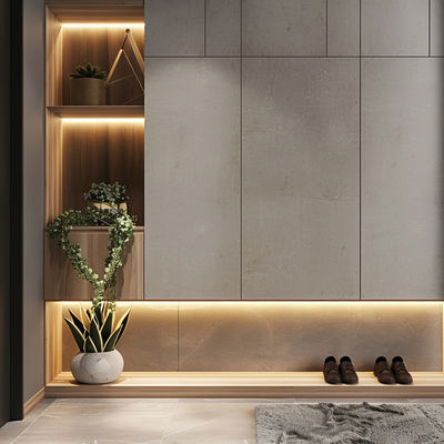 چوب جامد کابینت تنظیم شده / کابینت پوشاک رنگ سفارشی سبک طراحی مدرن