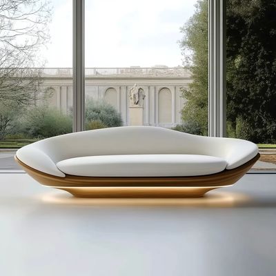 طراحی مدرن چوب گردو پایه 2 دراز کشنده مبل مجاور لوکس برای اتاق خواب هتل مبل و طراحی داخلی