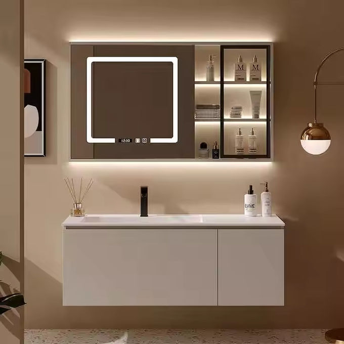 کابینت مستطیل مدرن برای حمام و توالت 0