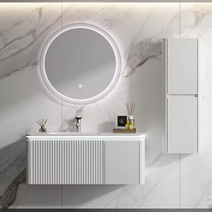 کابینت های حمام آینه ای LED توالت غفلت کمد توالت سینک 0